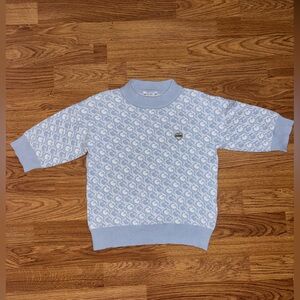 Guess Baby Blue Cropped Mock Neck - Size Small